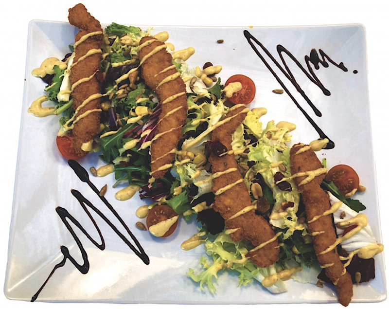 ENSALADA DE POLLO  CON SALSA DE HIGOS